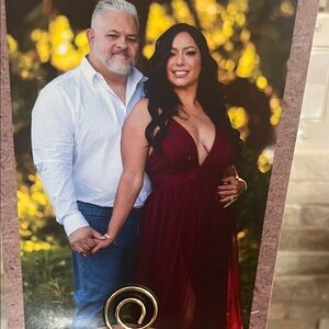 Elegant Burgundy Evening Gown